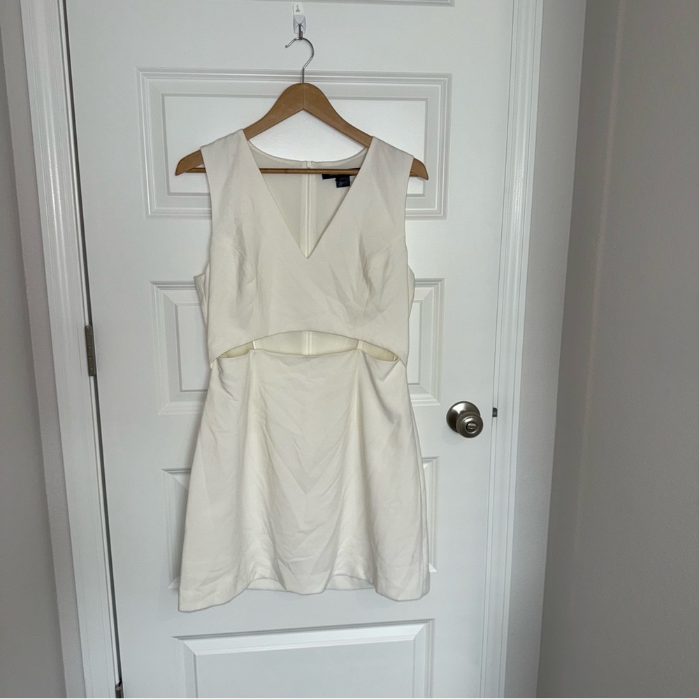 French Connection Cream Backless Dress